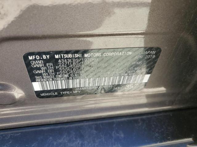 JA4AR3AU6KU028033 Mitsubishi Outlander Sport Es