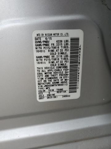 JN8AS5MT5FW668113 Nissan Rogue Select S