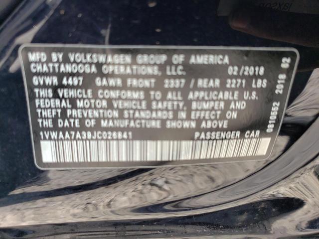 1VWAA7A39JC026841 Volkswagen PASSAT S
