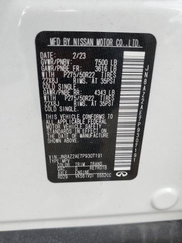 JN8AZ2AE7P9307191 Infiniti QX80 LUXE