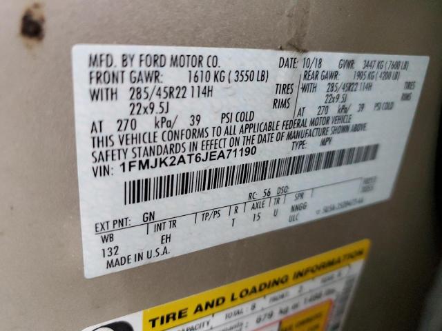 1FMJK2AT6JEA71190 Ford Expedition Max Limited