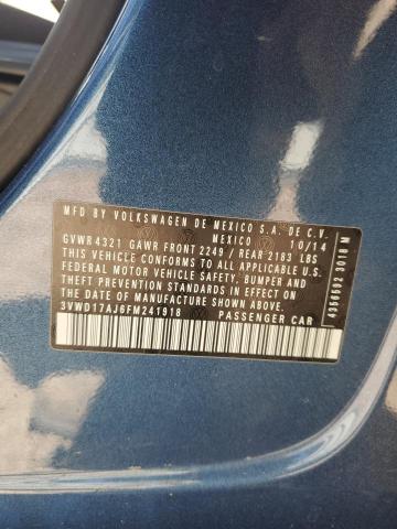 3VWD17AJ6FM241918 Volkswagen JETTA SE
