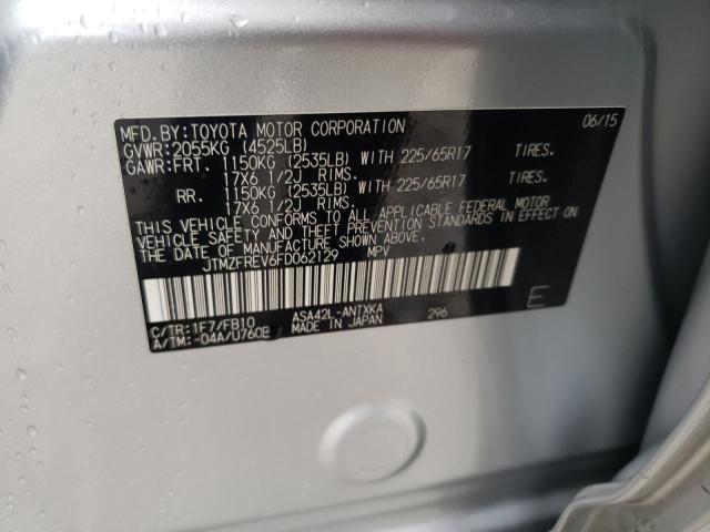 JTMZFREV6FD062129 Toyota RAV4 LE