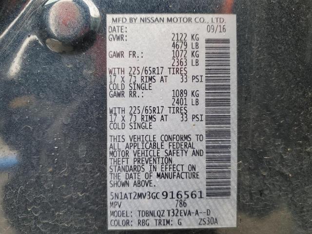 5N1AT2MV3GC916561 Nissan ROGUE S