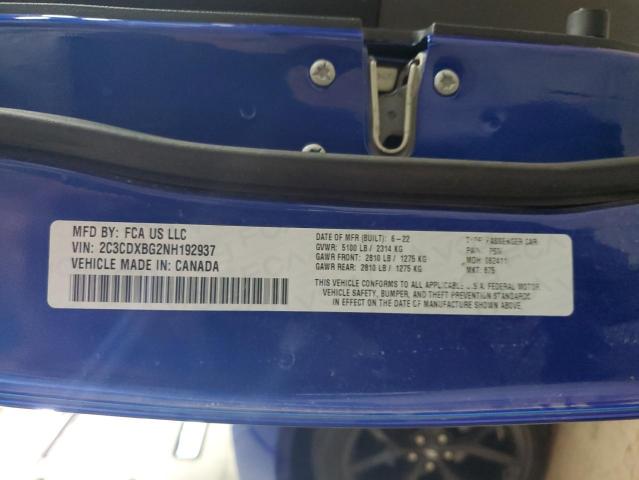 2C3CDXBG2NH192937 Dodge Charger Sxt