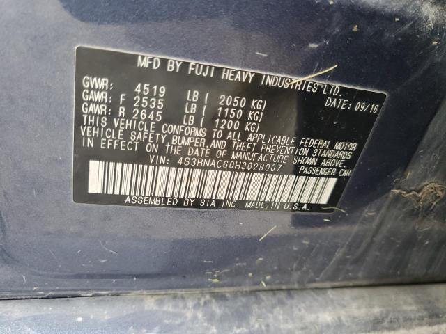 4S3BNAC60H3029007 Subaru Legacy 2.5i Premium