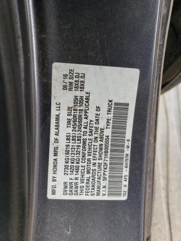 5FPYK3F71HB005554 Honda Ridgeline Rtl