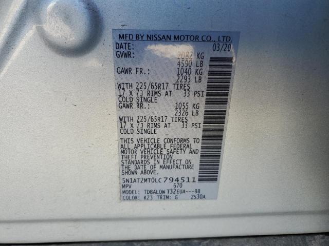 5N1AT2MT0LC794511 Nissan ROGUE S