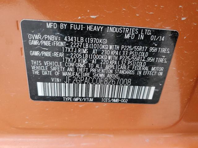 JF2GPACC0E8267008 Subaru Xv Crosstrek 2.0 Premium