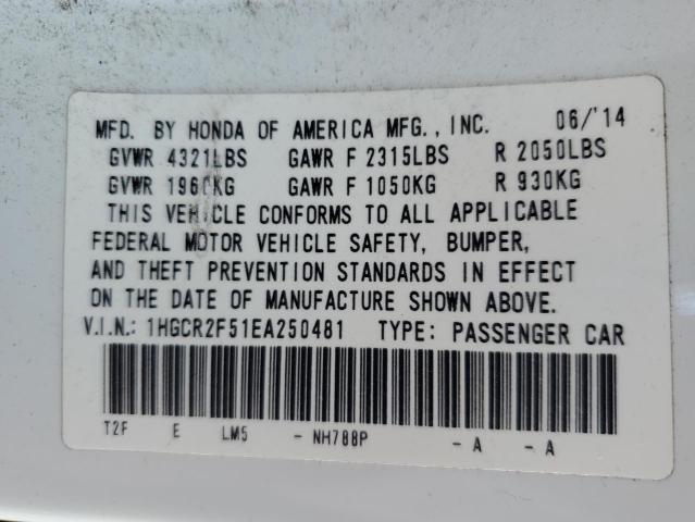 1HGCR2F51EA250481 Honda Accord Sport