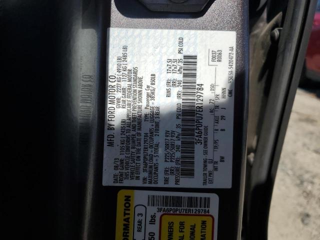 3FA6P0PU7ER129784 Ford Fusion Se Phev