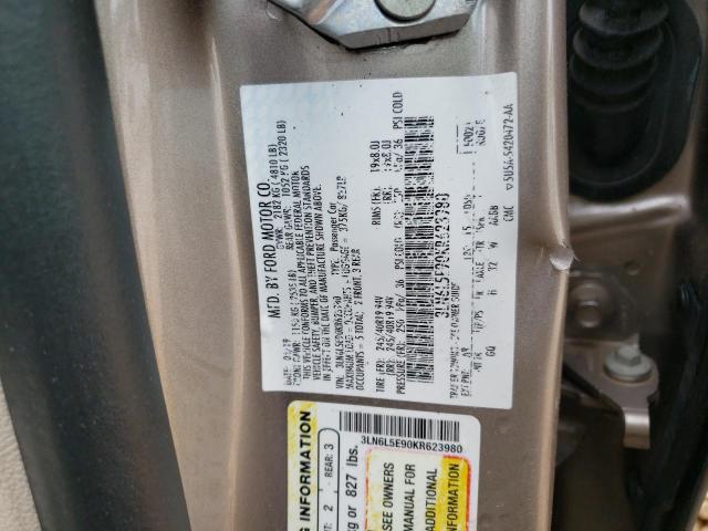 3LN6L5E90KR623980 Lincoln Mkz Reserve Ii