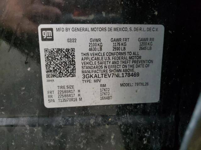 3GKALTEV7NL178469 GMC Terrain Sle