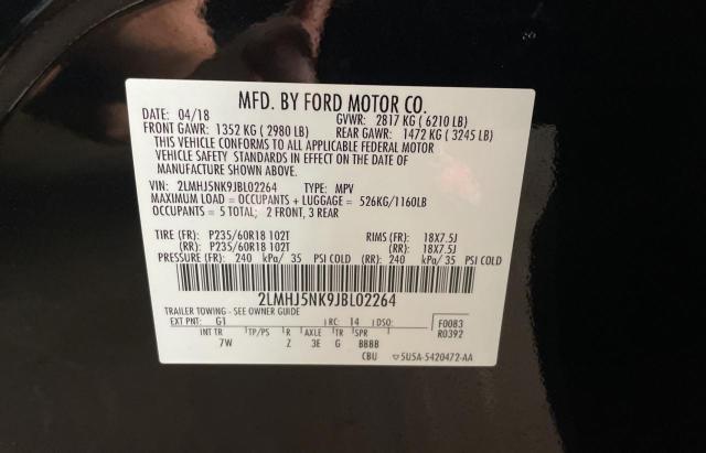 2LMHJ5NK9JBL02264 Lincoln MKT
