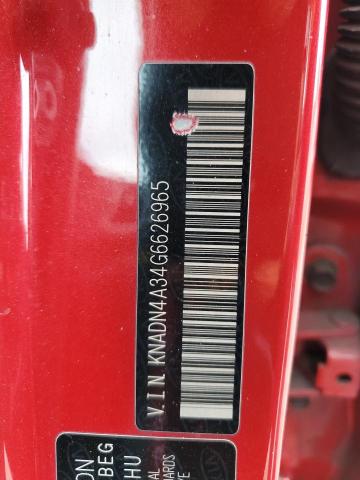 KNADN4A34G6626965 KIA RIO EX