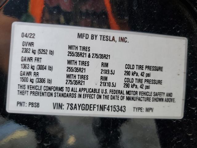 7SAYGDEF1NF415343 Tesla Model Y