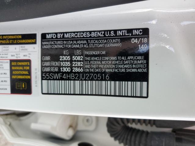 55SWF4HB2JU270516 Mercedes-Benz C 350E