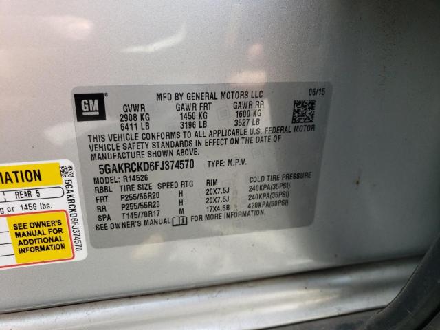 5GAKRCKD6FJ374570 Buick Enclave