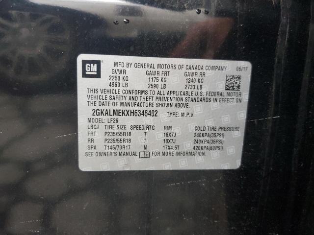 2GKALMEKXH6346402 GMC Terrain Sle