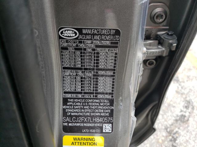 SALCJ2FX7LH840575 Land Rover Discovery Sport S