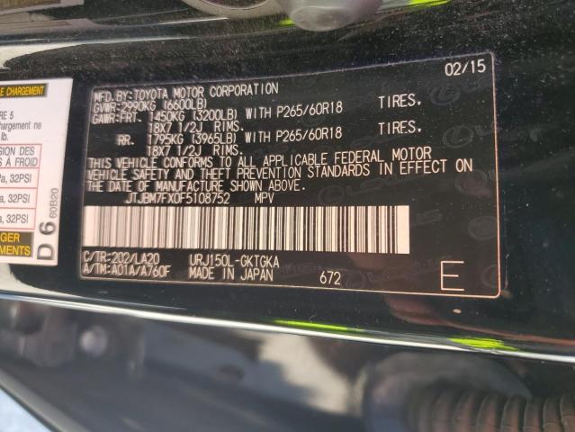 JTJBM7FX0F5108752 Lexus GX 460