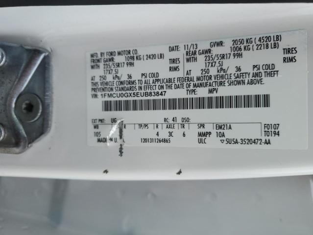 1FMCU0GX5EUB83847 Ford ESCAPE SE