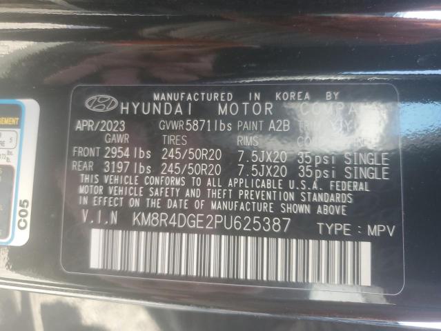 KM8R4DGE2PU625387 Hyundai Palisade Sel Premium