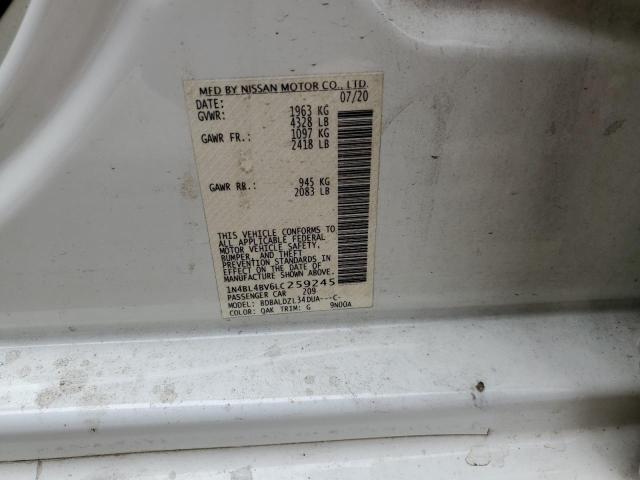 1N4BL4BV6LC259245 Nissan ALTIMA S