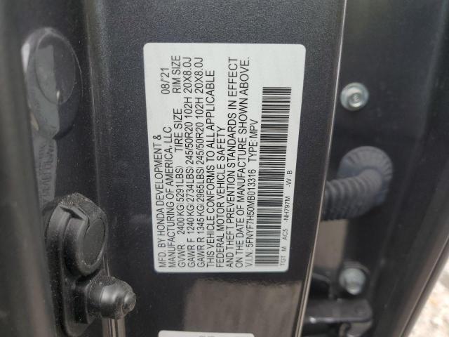 5FNYF7H50MB013316 Honda Passport Exl