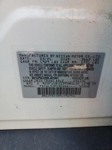 3N1CP5CV2ML491941 Nissan KICKS SV