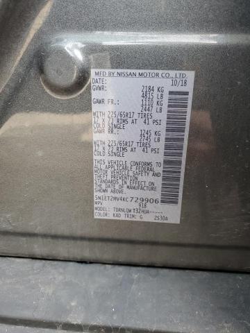 5N1ET2MV4KC729906 Nissan Rogue Sv Hybrid