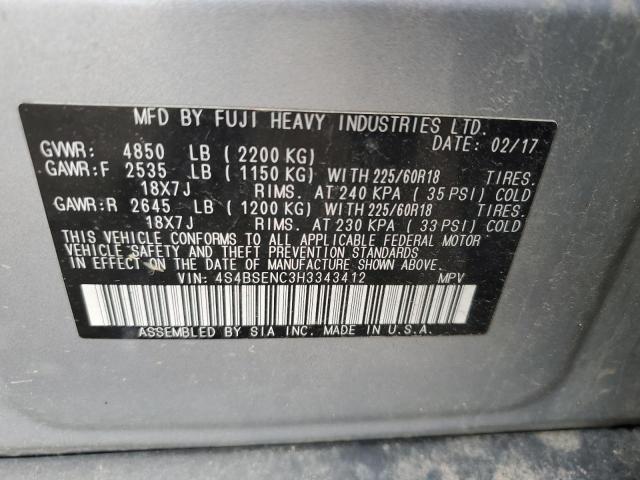 4S4BSENC3H3343412 Subaru Outback 3.6r Limited