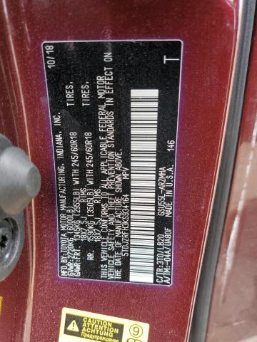 5TDJZRFH3KS934164 Toyota Highlander Se