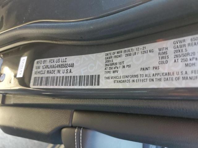 1C4RJKAG4N8502448 Jeep Grand Cherokee L Laredo