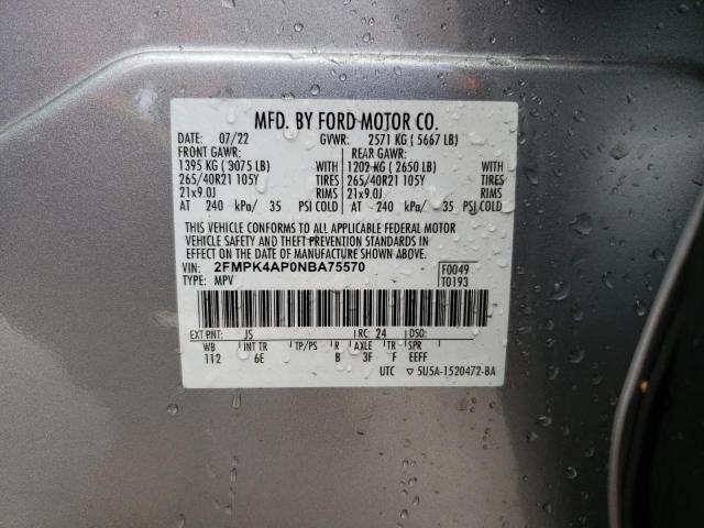 2FMPK4AP0NBA75570 Ford EDGE ST