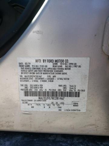 MAJ3S2FE7KC281467 Ford ECOSPORT S
