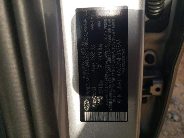 5NPLL4AG9NH062367 Hyundai ELANTRA SE