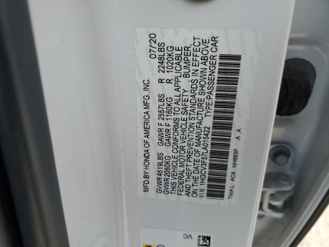 1HGCV3F57LA015422 Honda Accord Hybrid Exl