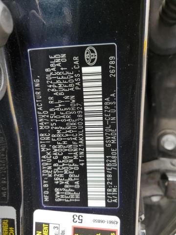 4T1NZ1AKXLU038927 Toyota CAMRY TRD
