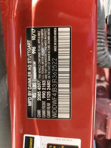 WDDWF4JB3JR362522 Mercedes-Benz C 300