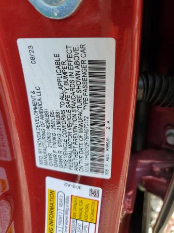1HGCY2F79PA070172 Honda Accord Hybrid Sport-l