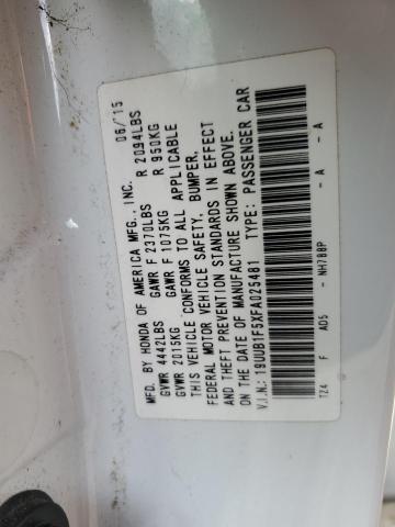 19UUB1F5XFA025481 Acura TLX TECH