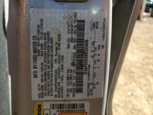 3FA6P0HD0KR203606 Ford FUSION SE