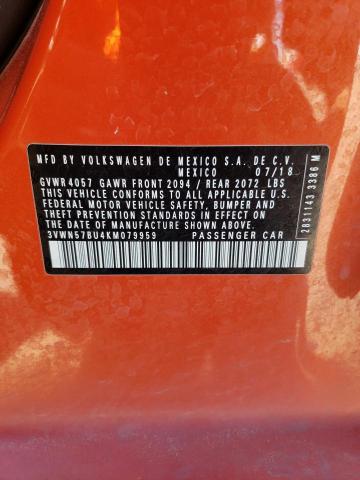 3VWN57BU4KM079959 Volkswagen JETTA S