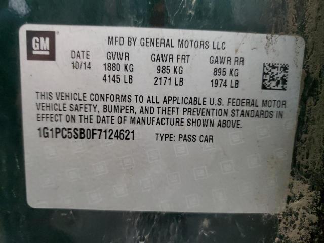 1G1PC5SB0F7124621 Chevrolet CRUZE LT