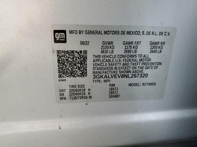 3GKALVEV8NL267320 GMC Terrain Slt