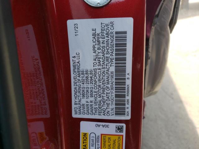 1HGCY1F36RA019836 Honda ACCORD EX