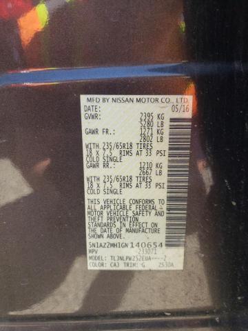 5N1AZ2MH1GN140654 Nissan MURANO S