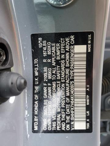 SHHFK7H64KU400975 Honda CIVIC EX