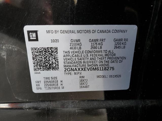 2GNAXXEV0M6118275 Chevrolet Equinox Premier